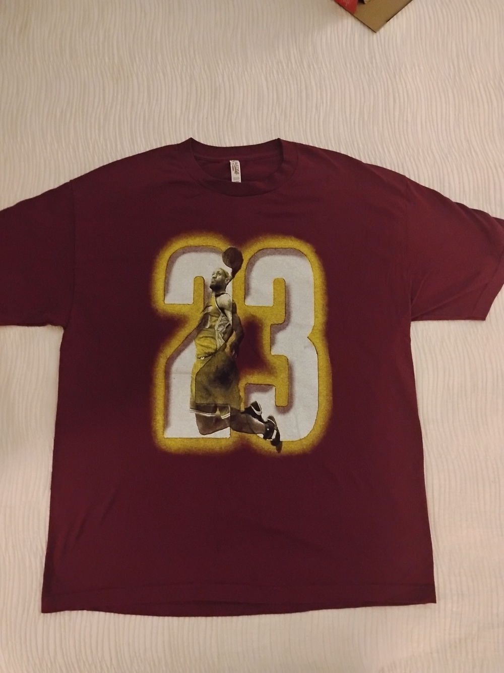 Vintage Alstyle Lebron James Cleveland Cavaliers Tee Shirt Mens XL Maroon 23 NBA
